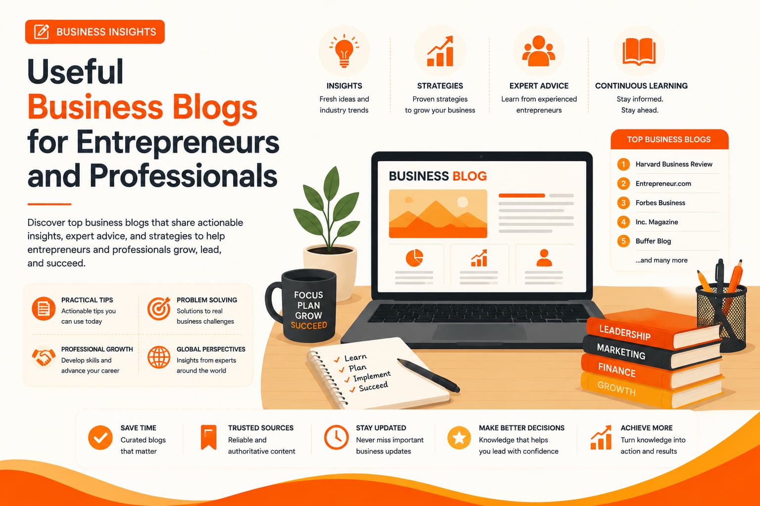 Entrepreneur exploring useful business blogs and online publications in 2026